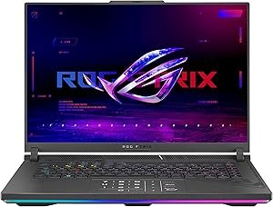 ASUS ROG Strix G16 (2023) Gaming Laptop, 16” Nebula Display 16:10 QHD 240Hz, GeForce RTX 4070, Intel Core i9-13980HX, 32GB DDR5, 1TB PCIe SSD, Wi-Fi 6E, Windows 11 Pro, G614JI-XS96,Eclipse Gray