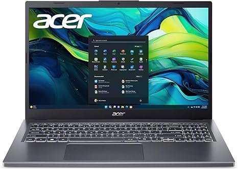 Acer Aspire 15 Laptop | 15.6" FHD Display | AMD Ryzen 5 8640HS Hexa-Core Processor | AMD Radeon Graphics | 8GB DDR5 | 512GB Gen 4 SSD | Wi-Fi 6E | AI PC | Copilot Key | Backlit Keyboard | A15-41M-R8Y2